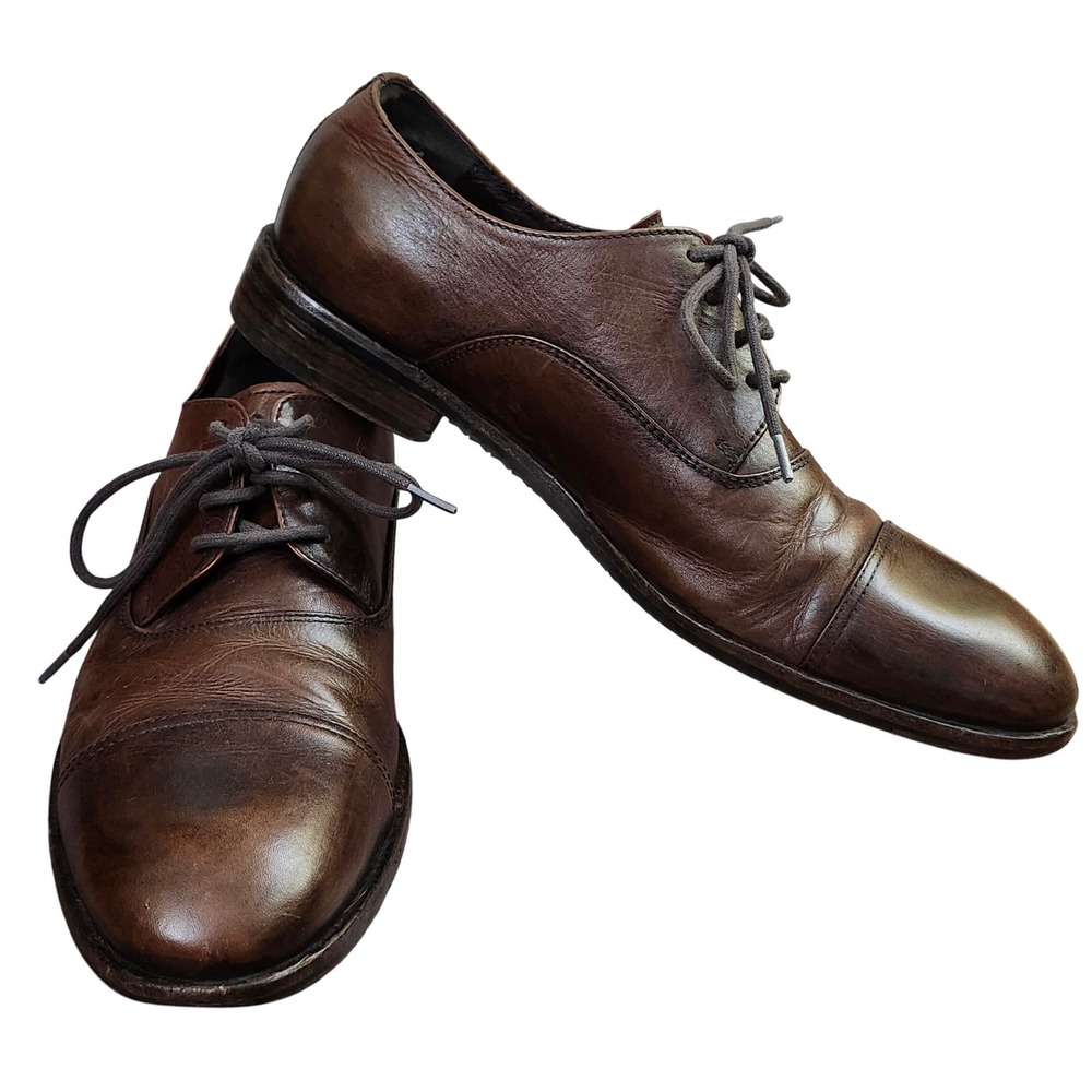 The Frye Company Brown Leather Oxford‎ Dress Shoes Classic Style Mens 10.5